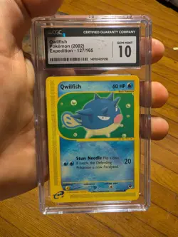 (POP 28) CGC GEM MINT 10 Qwilfish Expedition 127/165 Pokemon Card 2002 - Image 1