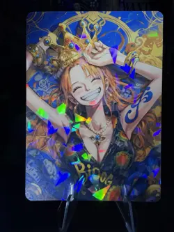 One Piece Anime Custom Holographic Nami Collectible Card Non-TCG - Image 1