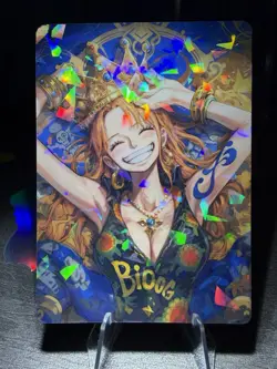 One Piece Anime Custom Holographic Nami Collectible Card Non-TCG - Image 2