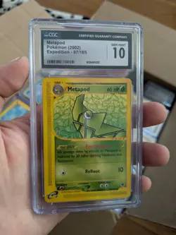 (POP 18) CGC 10 GEM MINT Metapod 87/165 Pokemon 2002 Expedition Card - Image 1