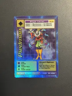 Digimon CCG Piedmon Bo-42 Holo Unlimited Mega Card 1999 Bandai Vintage - Image 1