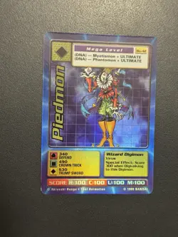 Digimon CCG Piedmon Bo-42 Holo Unlimited Mega Card 1999 Bandai Vintage - Image 3