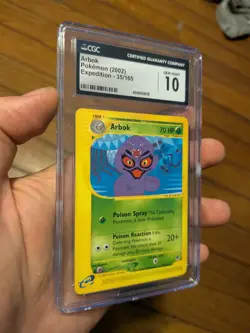 (POP 21) CGC 10 GEM MINT 2002 Pokemon Expedition Arbok Rare 35/165 card - Image 1