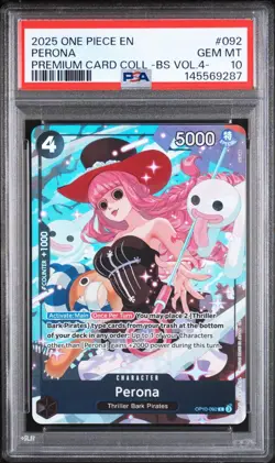 PSA 10 2025 ONE PIECE PREMIUM CARD COLLECTION BEST SELECTION VOL.4 092 PERONA - Image 1