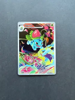 Pokemon Ivysaur Full Art Holo Illustration Rare Mega Evolution Card 134/132 - Image 1