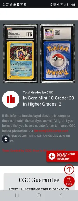 2002 Pokemon Expedition 83/165 Jynx CGC 10 GEM MINT Card - Image 4