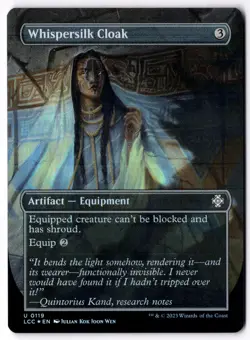 Whispersilk Cloak (Borderless) LCC 119 Magic: The Gathering Foil UC NM - Image 1