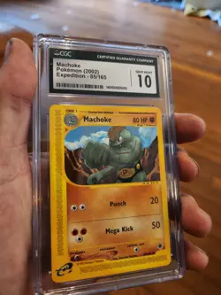 (POP 17) 2002 Pokemon Expedition 85/165 Machoke CGC 10 GEM MINT Card - Image 1