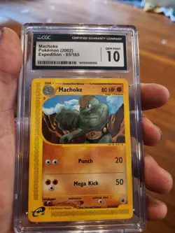 (POP 17) 2002 Pokemon Expedition 85/165 Machoke CGC 10 GEM MINT Card - Image 2