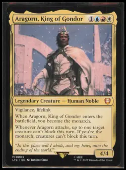 Aragorn, King of Gondor M 0005 Commander Regular the Lord of the Rings MTG - Image 1