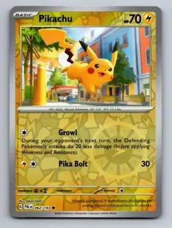 Pikachu 062/193 Common Paldea Evolved Pokemon Reverse Holo - Image 1