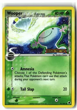 2006 Wooper ⭐ 71/101 Holo Delta Species Stamped Dragon Frontiers Pokemon MP - Image 1