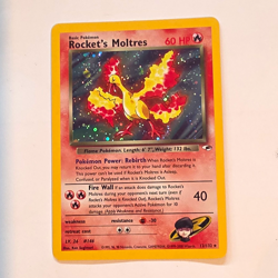 Pokemon TCG Gym Heroes Rocket's Moltres 012/132 Unlimited Holo Rare English - Image 1