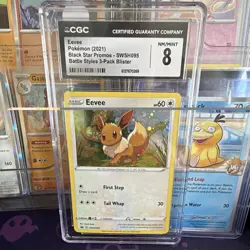 The Pokemon Company CGC 8 2021 Eevee SWSH095 Sword & Shield Promo Holo EN - Image 1