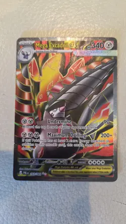Mega Excadrill ex 103/084 Holo Ultra Rare Pokemon ME05: Pitch Black NM - Image 1