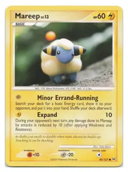 Mareep 82/127 Common Platinum Pokemon 2009 YUKA MORII - Image 1