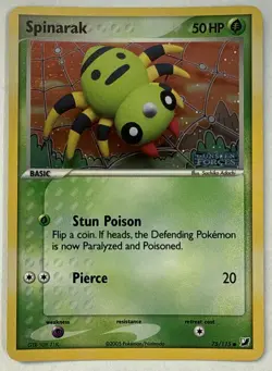 Pokemon Card - Spinarak EX Unseen Forces 75/115 Reverse HOLO Stamped NM - Image 1