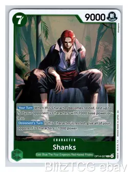 Shanks OP14 OP14-027 The Azure Sea's Seven One Piece Rare Foil NM/M - Image 1