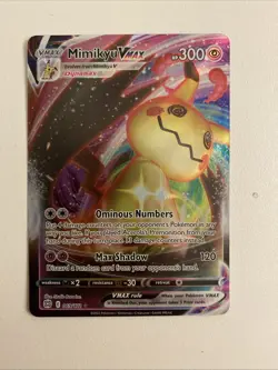 Pokemon TCG Mimikyu VMAX Holo Ultra Rare Card 069/172 Brilliant Stars - Image 1
