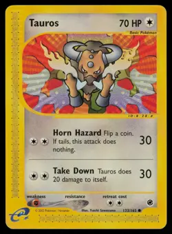 Tauros 133/165 Common Expedition Base Set Pokemon Lightly Played - Image 1
