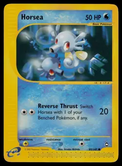 Horsea 85/147 Common Aquapolis Pokemon Lightly Played - Image 1