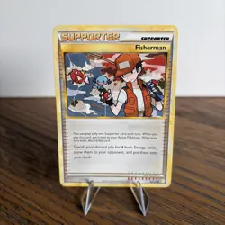 Fisherman 92/123 Pokemon HGSS Non Holo Mp-HP - Image 1