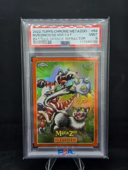 2022 Metazoo Topps Chrome Battles Card Orange Refractor PSA 9 #20/25 - Image 1