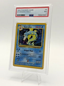 1999 POKEMON GAME #6 GYARADOS-HOLO PSA 7 - Image 1