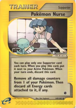 Pokemon Nurse 145/165 Uncommon Expedition Base Set Pokemon Near Mint - Image 1
