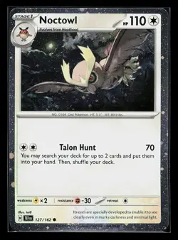 Noctowl 127/162 Cosmos Holo Promo Temporal Forces Pokemon Card - Image 1