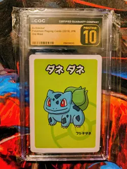 ✨✨ CGC PRISTINE 10 BULBASAUR OLD MAID PLAYING CARDS 2019 JAPANESE POKEMON CARD - Image 1