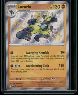 Lucario 174/091 Holo Paldean Fates Pokemon Card 2024 Near Mint - Image 2