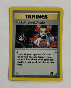 Pokemon Rocket’s Sneak Attack Trainer Card 16/82 Holo Rare LP Team Rocket TCG - Image 1