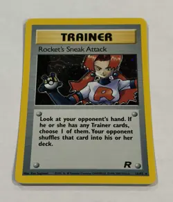 Pokemon Rocket’s Sneak Attack Trainer Card 16/82 Holo Rare LP Team Rocket TCG - Image 2