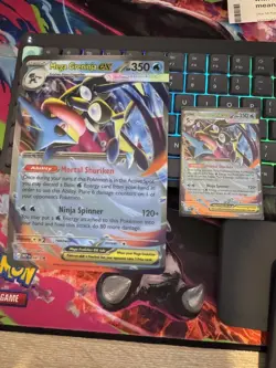 Mega Greninja Ex 081 Promo + 022/086 + Jumbo Card & Sticker Chaos Rising MINT - Image 1