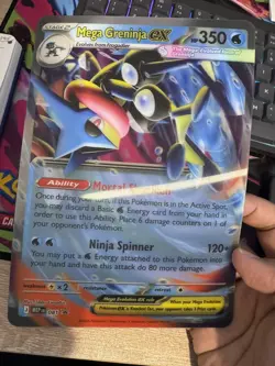 Mega Greninja Ex 081 Promo + 022/086 + Jumbo Card & Sticker Chaos Rising MINT - Image 3