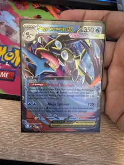 Mega Greninja Ex 081 Promo + 022/086 + Jumbo Card & Sticker Chaos Rising MINT - Image 4