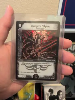 Duel Masters 64/110 VAMPIRE SILPHY Super Rare Foil Trading Card 2004 WOC - Image 1