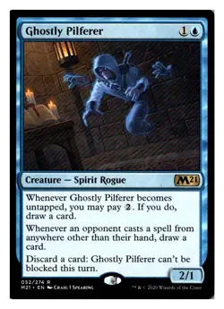 Magic: The Gathering Ghostly Pilferer 52 Rare Core Set 2021 Near Mint - Image 1