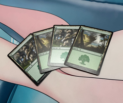 MTG Japanese Forest Basic Land Lot x4 Mixed Condition DTK 262 / ZNR 384 - Image 1
