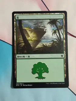 MTG Japanese Forest Basic Land Lot x4 Mixed Condition DTK 262 / ZNR 384 - Image 2