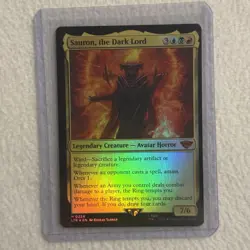 #0224 - Sauron, the Dark Lord -LTR- Mythic Legendary Creature- NM/No Play *FOIL* - Image 1