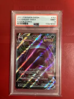 Pokemon Gengar VMAX #157/264 Swsh08: Fusion Strike PSA 9 - Image 1