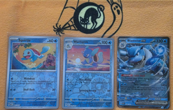 Squirtle Wartortle Blastoise Ex 007 008 009/165 Reverse Holo 151 Pokemon 🐢🐢🐢 - Image 1