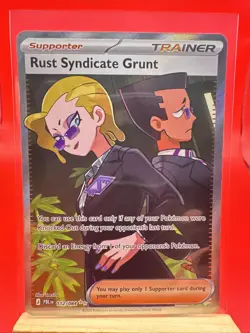 Rust Syndicate Grunt 112/084 Ultra Rare Pitch Black Pokemon Holo Near Mint - Image 1