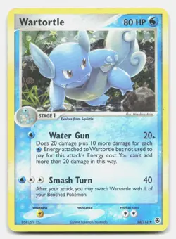 Wartortle 50/112 Uncommon FireRed & LeafGreen Pokemon Reverse Holo LP - Image 1