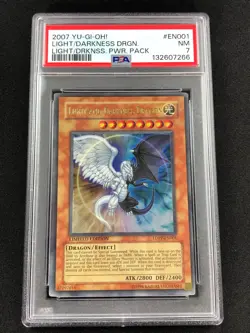 Yugioh 2007 Light And Darkness Dragon LDPP-EN001 PSA 7 Ultra Rare - Image 1