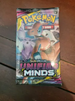 POKEMON SUN & MOON 1 UNIFIED MINDS 10 CARD BOOSTER PACK SEALED - Image 1