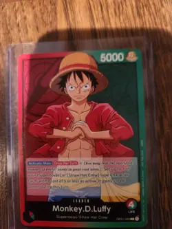 One Piece Monkey.D.Luffy OP01-003 Pre Errata Romance Dawn Alpha Leader Card - Image 1