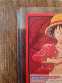 One Piece Monkey.D.Luffy OP01-003 Pre Errata Romance Dawn Alpha Leader Card - Image 2